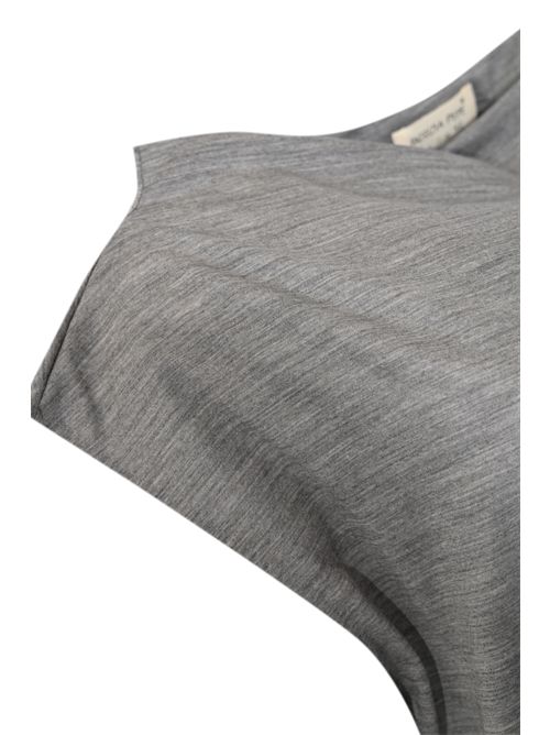 The Off-Shoulder Body in jersey di lana Grigio melange Patrizia Pepe | 8M1757 J249S119